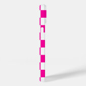 Geruite neon roze en wit Case-Mate iPhone case (Achterkant / Rechts)