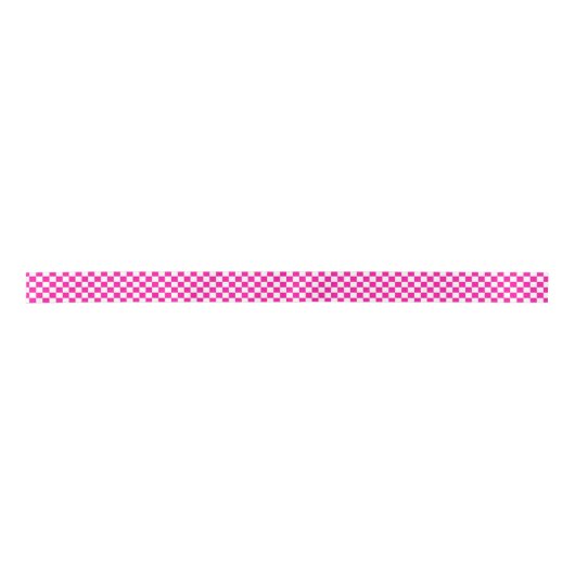 Geruite neon roze en wit lint (Voorkant)
