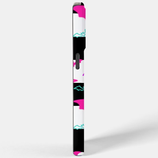 Geruite neonvleermuizen Case-Mate iPhone case (Achterkant / Rechts)