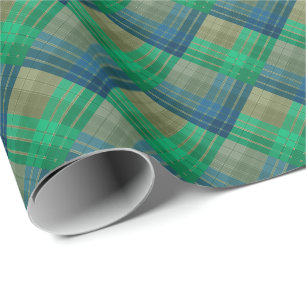 Geruite patroon met zigzagkleuring cadeaupapier