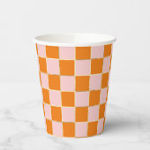 Geruite retro papieren bekers (Links)