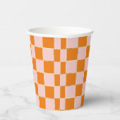Geruite retro papieren bekers (Rechts)