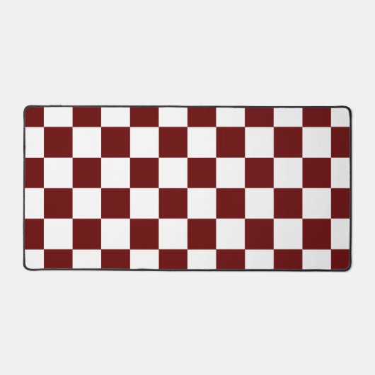 Geruite rode en witte retro bureaumat (Voorkant)
