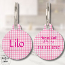 Geruite roze en witte patroon