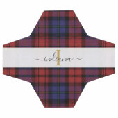 Geruite Rustieke Monogram Script Tartan Voetbal (Enkel)