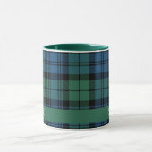 geruite rustieke script clan campbell tartan custo mok (Midden)