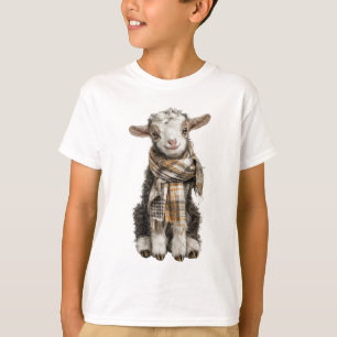 Geruite Sjaal Baby Geit Kinderen T-shirt