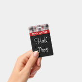 Geruite Stof HALL Pas Badge (Handheld)