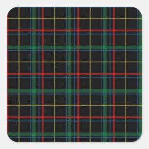 geruite tartan-stickers vierkante sticker