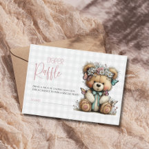 Geruite Teddybeer Daisy Baby Shower Luierraffle