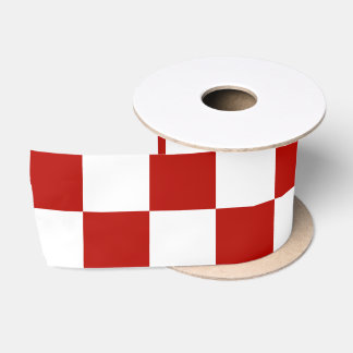 Geruite vierkanten rood wit geometrisch retro lint
