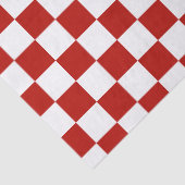 Geruite vierkanten rood wit geometrisch retro tissuepapier (Detail)