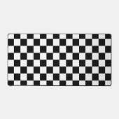 Geruite vierkanten zwart-wit geometrische retro bureaumat (Voorkant)