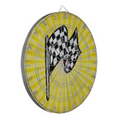 Geruite vlag; geel dartbord (Voorkant Links)