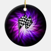 Geruite vlag; paarse keramisch ornament (Achterkant)