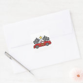 Geruite vlaggen auto vierkante sticker (Envelop)