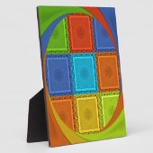 Geruite Whirl Art Print Fotoplaat (Zijkant)