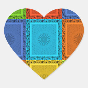 Geruite Whirl Art Print Hart Sticker