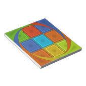 Geruite Whirl Art Print Notitieblok (Schuin)