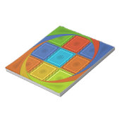 Geruite Whirl Art Print Notitieblok (Gedraaid)