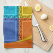 Geruite Whirl Art Print Theedoek (Quarter Fold)