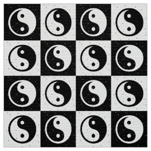 Geruite Ying-yang Stof