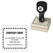 Geruite Zakelijk Adres Stempel (Gestempeld)