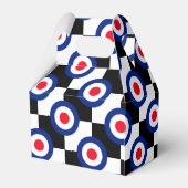 Geruite zwart racing doel mod partij bedankdoosjes (Achterkant)