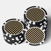 Geruite zwarte en Tan Pokerchips (Opstapeling)