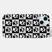 Geruite zwarte witte poten en klauwen Case-Mate iPhone case (Achterkant (horizontaal))