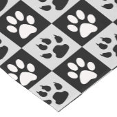 Geruite zwarte witte poten en klauwen korte tafelloper (Hoek)