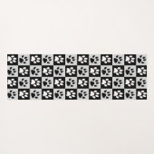 Geruite zwarte witte poten en klauwen yogamat (Achterkant (horizontaal))