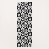 Geruite zwarte witte poten en klauwen yogamat (Achterkant)