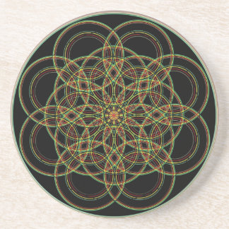 Gesacred Geometry - Handtekening Zandsteen Onderzetter
