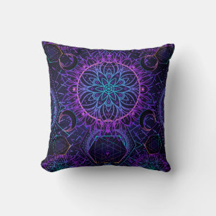 Gesacred Geometry naadloos patroon. Hindu-symbolen Kussen
