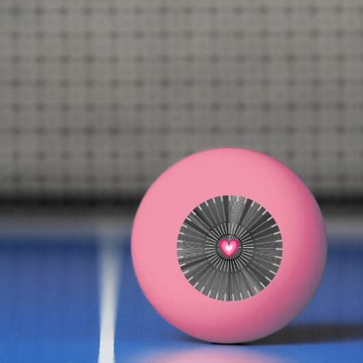 gesacreerd hart - Grijs en witte koolzuur Rad Pingpongballen (Net)