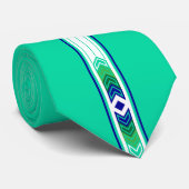 Gesacreerde plaatsen (Aqua) Stropdas (Opgerold)