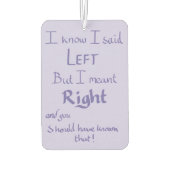 Gesaid links grappig argument citaat handgeschreve luchtverfrisser (Achterkant)