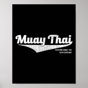 Geschaatste Muay Thai Kickboksen T-shirt, Mma Bjj, Poster