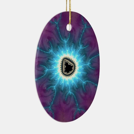 Geschakeld op Mandelbrot die Fractal Abstract toon Keramisch Ornament (Rechts)