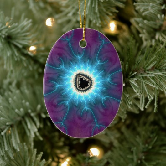 Geschakeld op Mandelbrot die Fractal Abstract toon Keramisch Ornament (Boom)