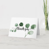 Geschatte eucalyptus gevouwen bruiloft Hartelijk d Bedankkaart (Voorkant)