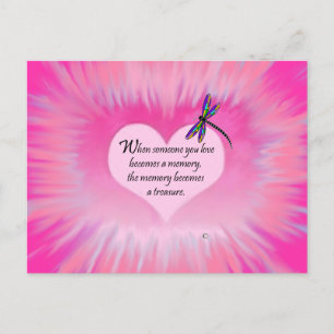 Geschatte Herinneringen Dragonfly Briefkaart