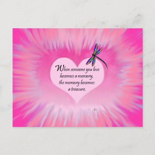 Geschatte Herinneringen Dragonfly Briefkaart (Voorkant)