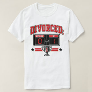 Gescheiden: 0 — Ik: 1 Grappige scorebord T-shirt
