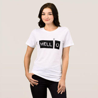 Gescheiden "Hallo" Woord Kunst - Unieke Typografie Tri-Blend Shirt