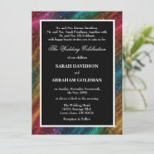 Gescheiden ouders Rainbow bruiloft uitnodigingen (Staand voorkant)