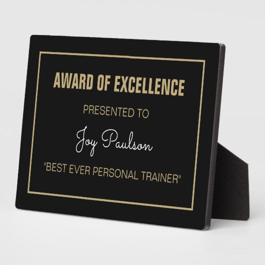 Geschenk! Best Personal Trainer tabletop plaque Fotoplaat (Zijkant)