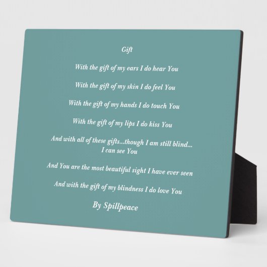 "GESCHENK" FOTOPLAAT (Zijkant)