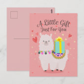 Geschenk Lama Briefkaart (Voorkant / Achterkant)